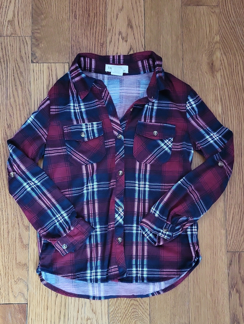🍎Little Girls Plaid Button Down
